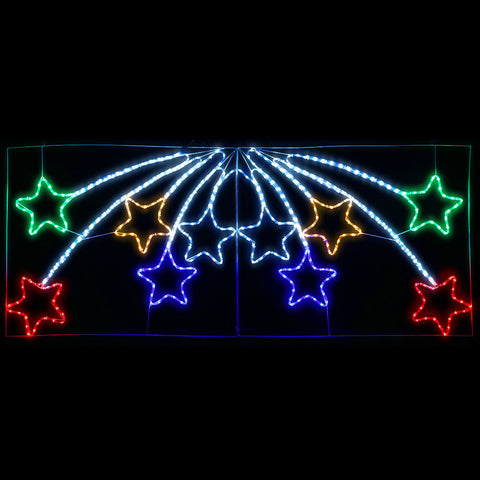 Image of Jingle Jollys Christmas Motif Lights LED Star Fall Light Waterproof Outdoor Xmas