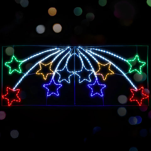 Image of Jingle Jollys Christmas Motif Lights LED Star Fall Light Waterproof Outdoor Xmas