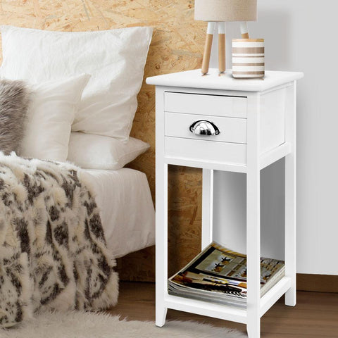 Image of bedside table white