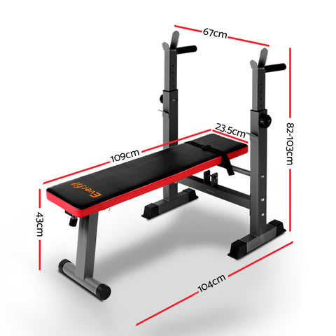 Image of Everfit Adjustable Flat Multi-Station Weight Bench Home Gym Squat Press Benches