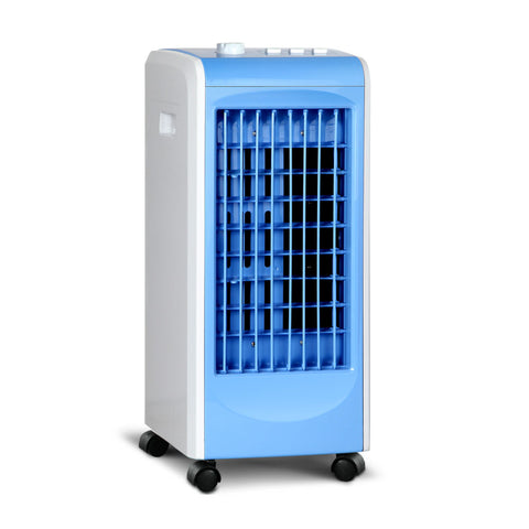 Image of Devanti Portable Air Cooler and Humidifier Conditioner - White & Blue