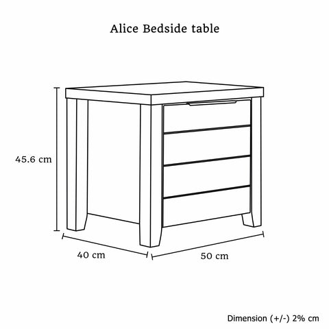 Image of Alice 2 Drawer Night Stand (Bedside)