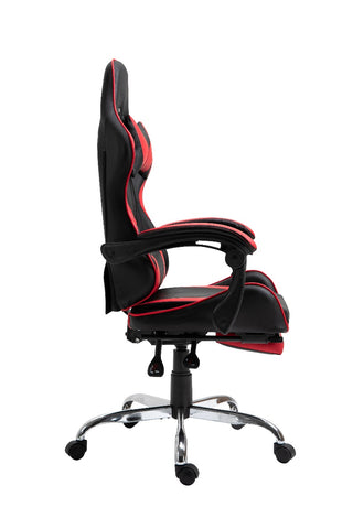 Image of Gaming Office Chair Computer PU Executive Racing Recliner Back Foot Rest White