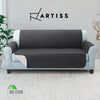 Artiss Sofa Cover Quilted Couch Covers Lounge Protector Slipcovers 3 Seater Dark Grey