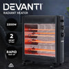 Devanti 2200W Infrared Radiant Heater Portable Electric Convection Heating Panel