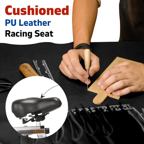 Image of spin bike pu leather seat