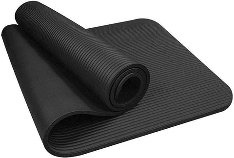 Image of 10mm Yoga Mat High Density Anti-Tear - Thick Non-Slip Exercise Mat For Pilates, Fitness, Workout and Stretch with Carrying Strap