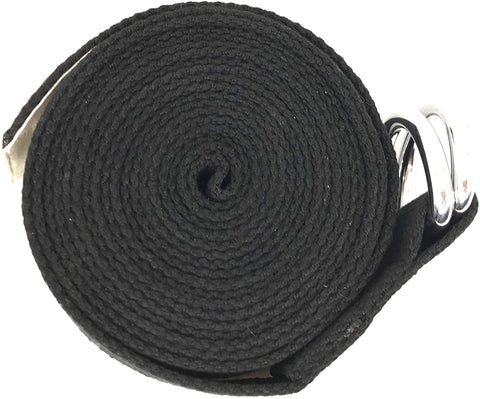 Image of Yoga Strap Cotton- Tiiyar 10 feet/8 feet/6 feet Cotton Yoga Strap Belt for Stretching, Flexibility, Physical Therapy, Fitness 183cm